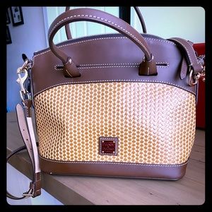 Dooney & Bourke woven embossed  leather satchel